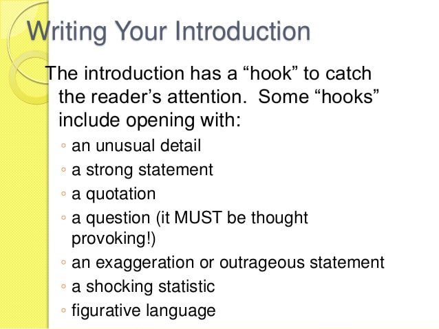 how to start an argumentative essay hook